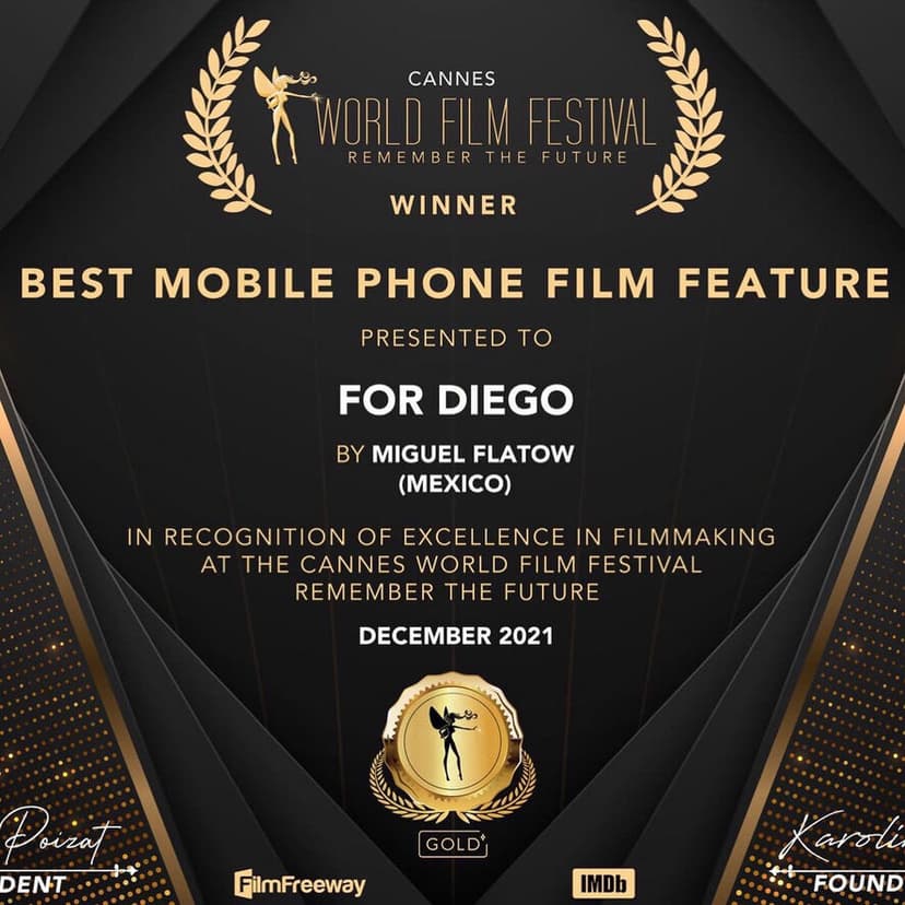Best Mobile Phone Film Feature — Cannes World Film Festival